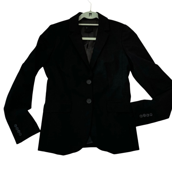 J.Crew stretch wool blend 2 button blazer black 2 tall - Picture 3 of 7